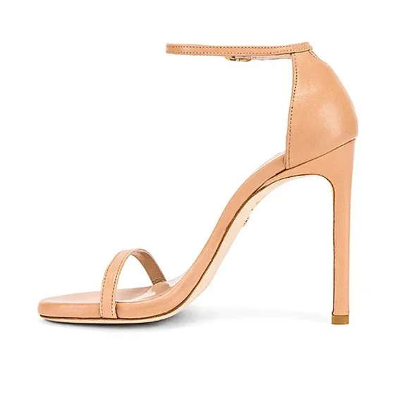 Stuart Weitzman Nudist Heels, Adobe Leather - Picture 4 of 16